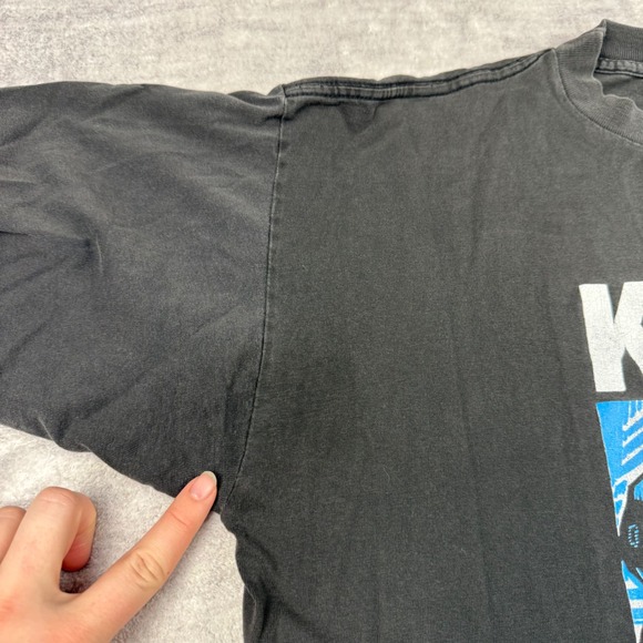 KMFDM Shirt Mens XL Black Vintage 1996 A Drug Against War Band Rock Double Sided - Picture 7 of 15